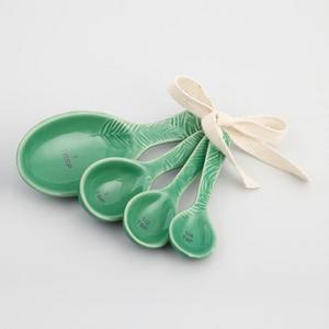Botanical Print Ceramic Nesting Measuring Spoon Set