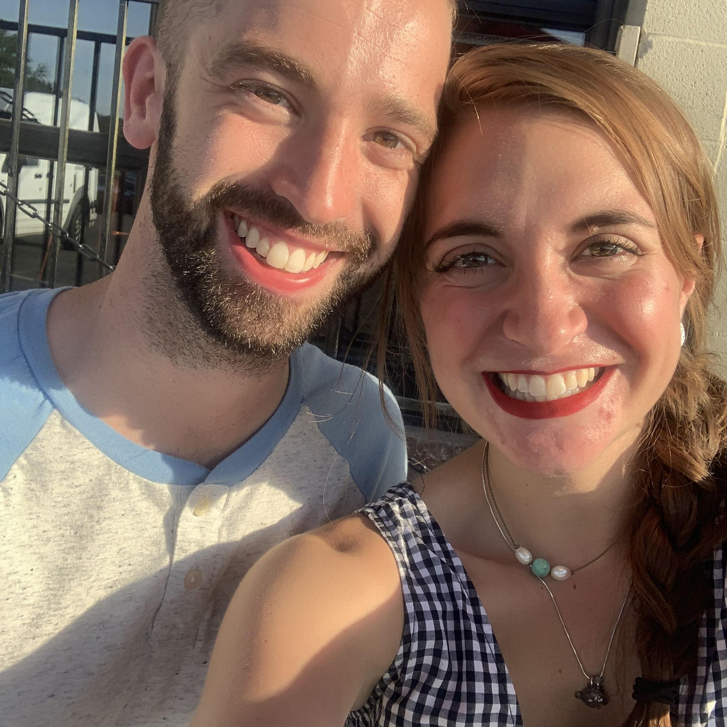 June 2019 - Jamie and Corinne's first picture together on a date at ONCO Fermentations. These were the first beers they drank here together, but they were not the last...