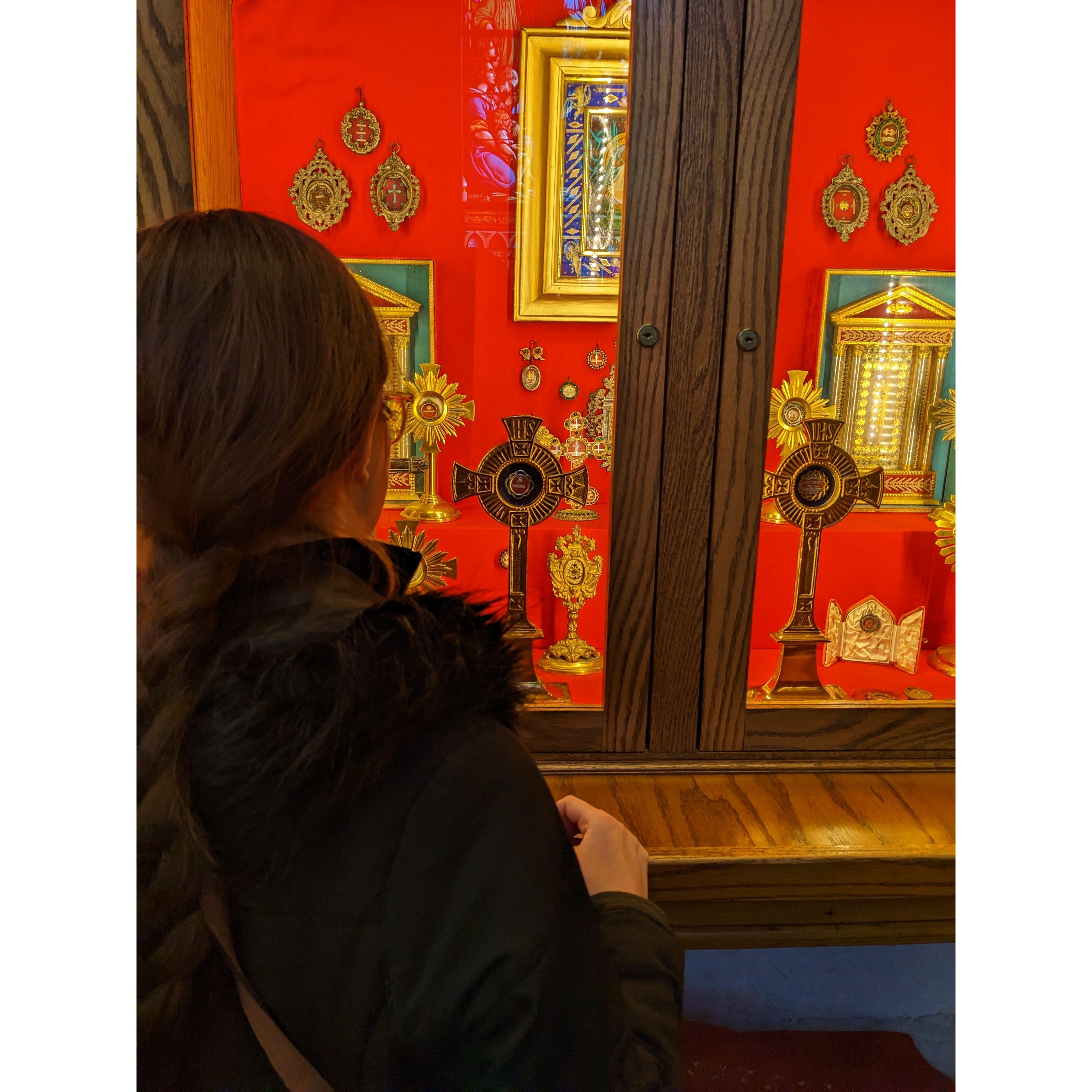 Stephen remembers the place and moment he knew he would fall in love: as the two of us prayed with the saints in the relic chapel of Notre Dame.