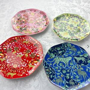 Leopards Forest Salad Plates, Set Of Four