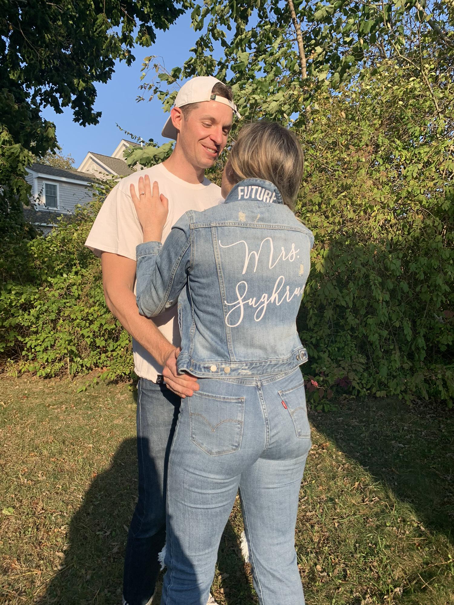 Casey Sughrue had this denim jacket ready just a few hours after Katie and Ricky got engaged. 
October 10th, 2020