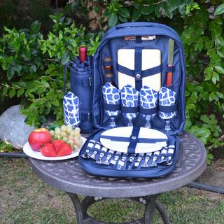 4-Person Equipped Picnic Backpack