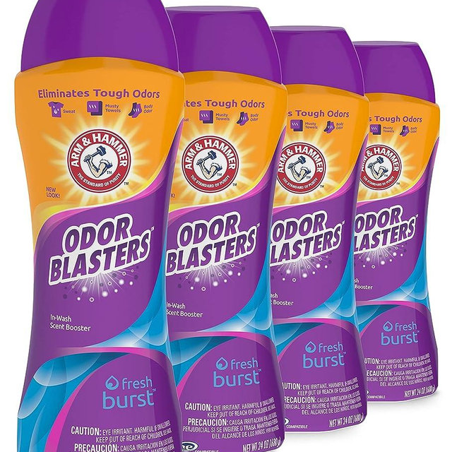 Arm & Hammer Clean Scentsations In-Wash Scent Booster - Odor Blaster, 24 oz, Pack of 4