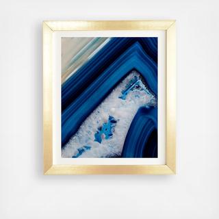 Deep Blue Agate Framed Wall Art