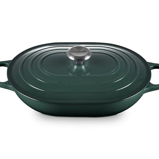 Le Creuset Enameled Cast Iron Signature Oval Casserole with Lid, 3.75 qt., Artichaut