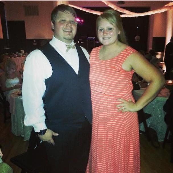 At our friends wedding in 2014.
