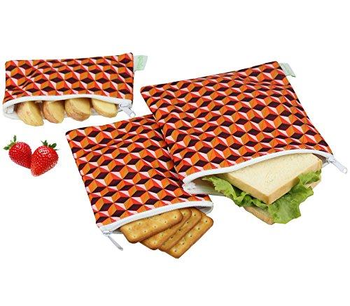 Wegreeco Reusable Snack Bags, (Set of 3) - Triangle