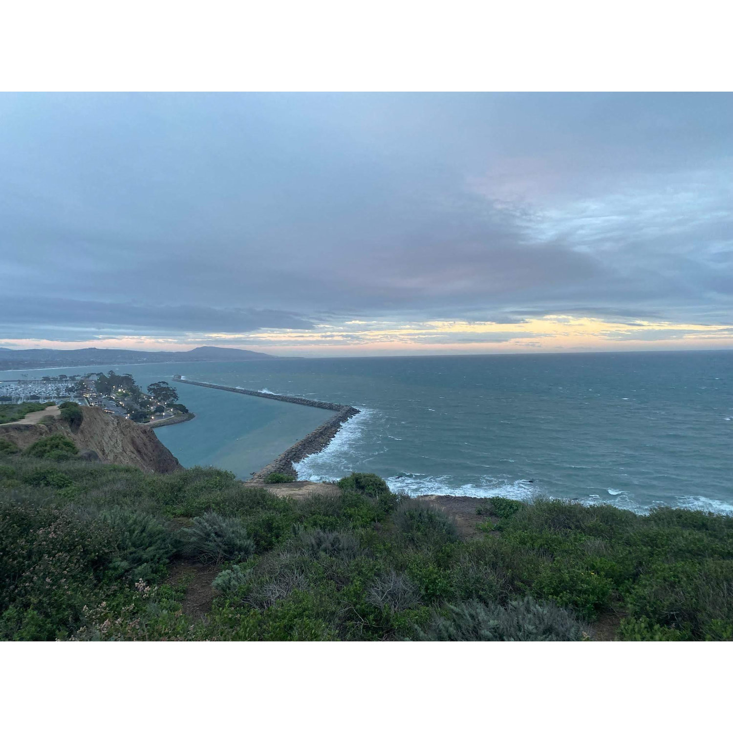 First date ended with a sunset over Dana Point Harbor that we barely watched since we were too busy talking.