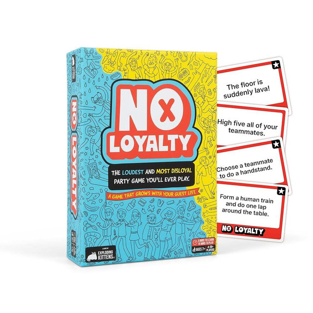 Exploding Kittens No Loyalty – Win Challenges, Switch Teams, Repeat – Chaotic Party Game for Large Groups, and Holidays – 4–20 Players Ages 7+