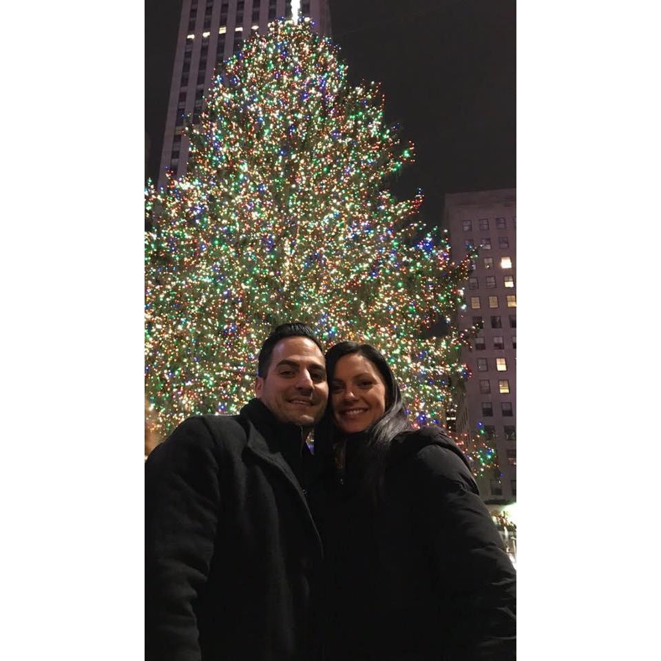 First time together at Rockefeller Center for Christmas!