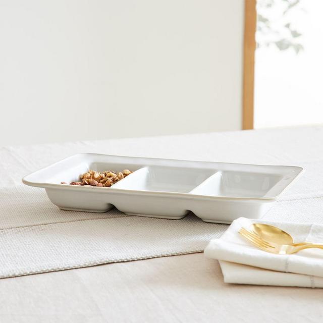 Astoria Dinnerware Triple Tray White