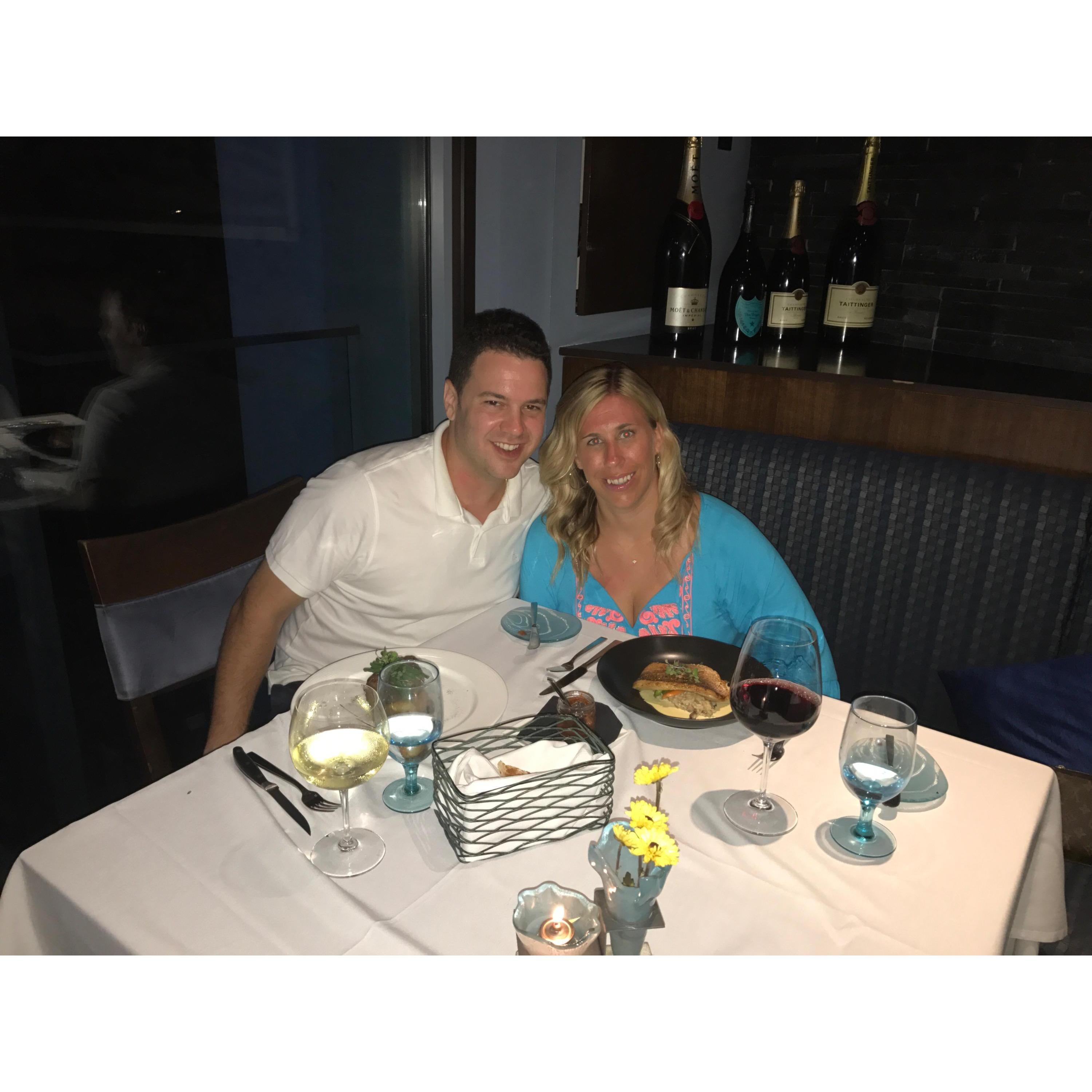 Dinner in the Cayman Islands