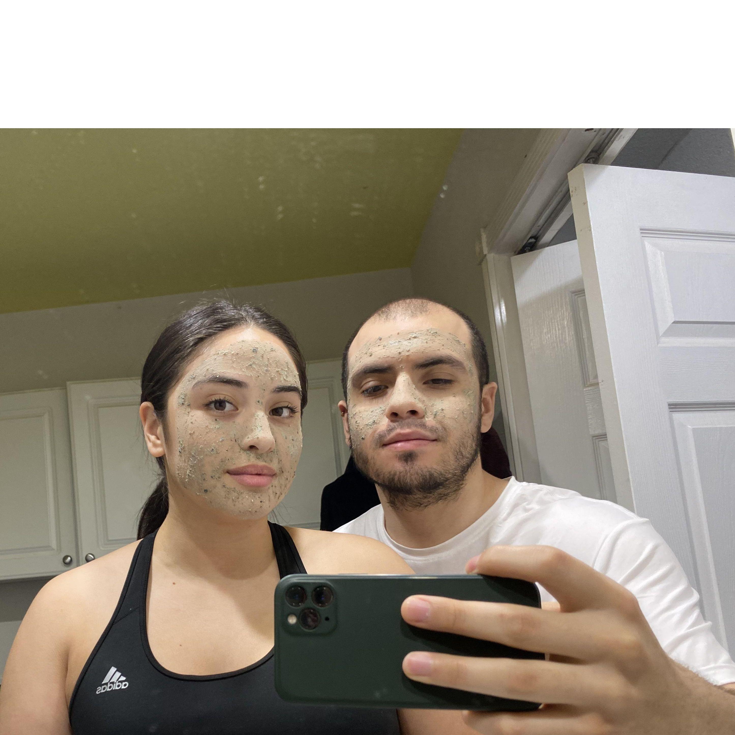 Im always dragging him into face mask nights!