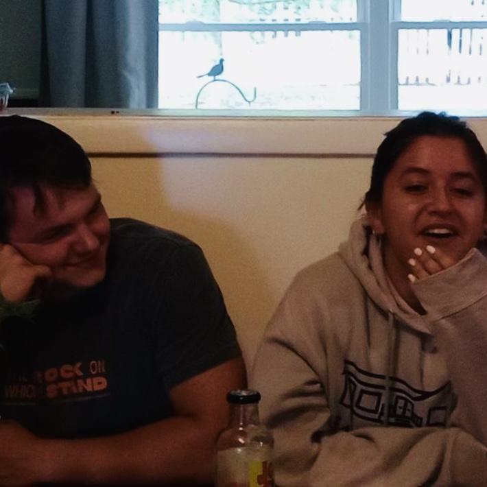 I was at his house for breakfast. I don’t remember the details, just that I was laughing so hard I couldn’t breathe.