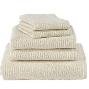 Organic Textured Cotton Hand Towel - Antique White