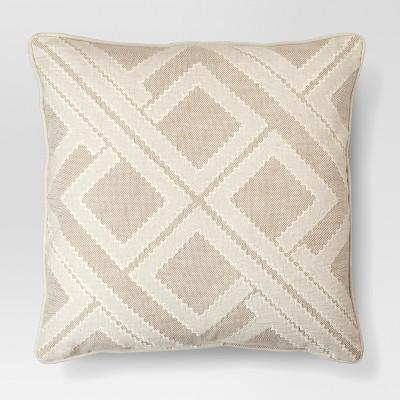 Beige Geo Patchwork Toss Throw Pillow - Threshold™