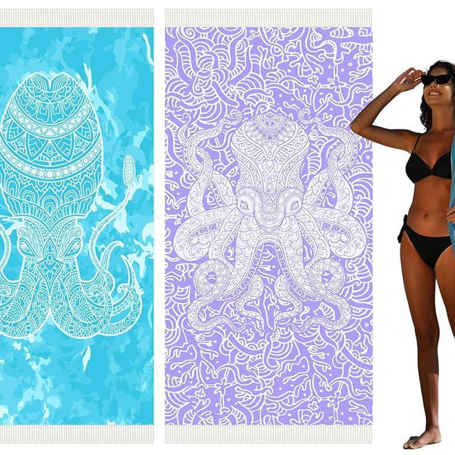 Widdonen Thin Turkish Beach Towel Lightweight Quick Dry Absorbent Cotton Bathroom Bath Pool Swim Towels Extra Large Oversized Sand Free Beach Accessories Essentials Cloud Gifts for Adult