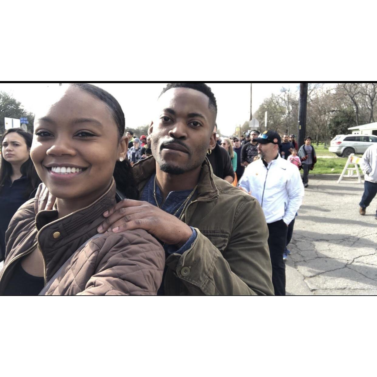 Martin Luther King March in San Antonio , TX  
(Shaun’s hometown) 🤎🤍