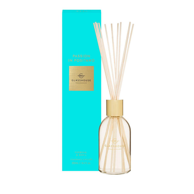 Glasshouse Fragrances Passion In Positano Verbena & Basil Reed Diffuser, 8.4 oz.