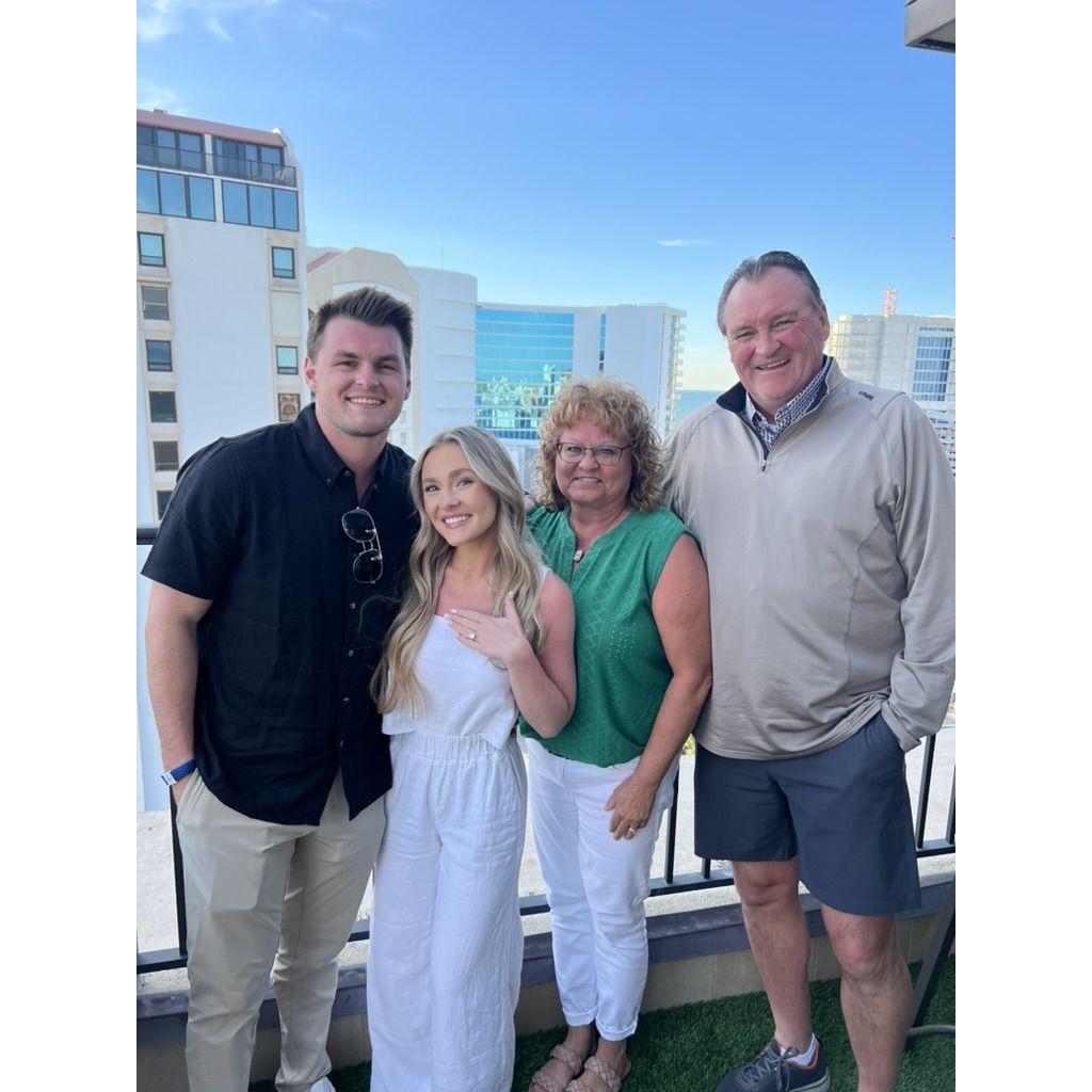 Little did Anne know both families would be here to celebrate!