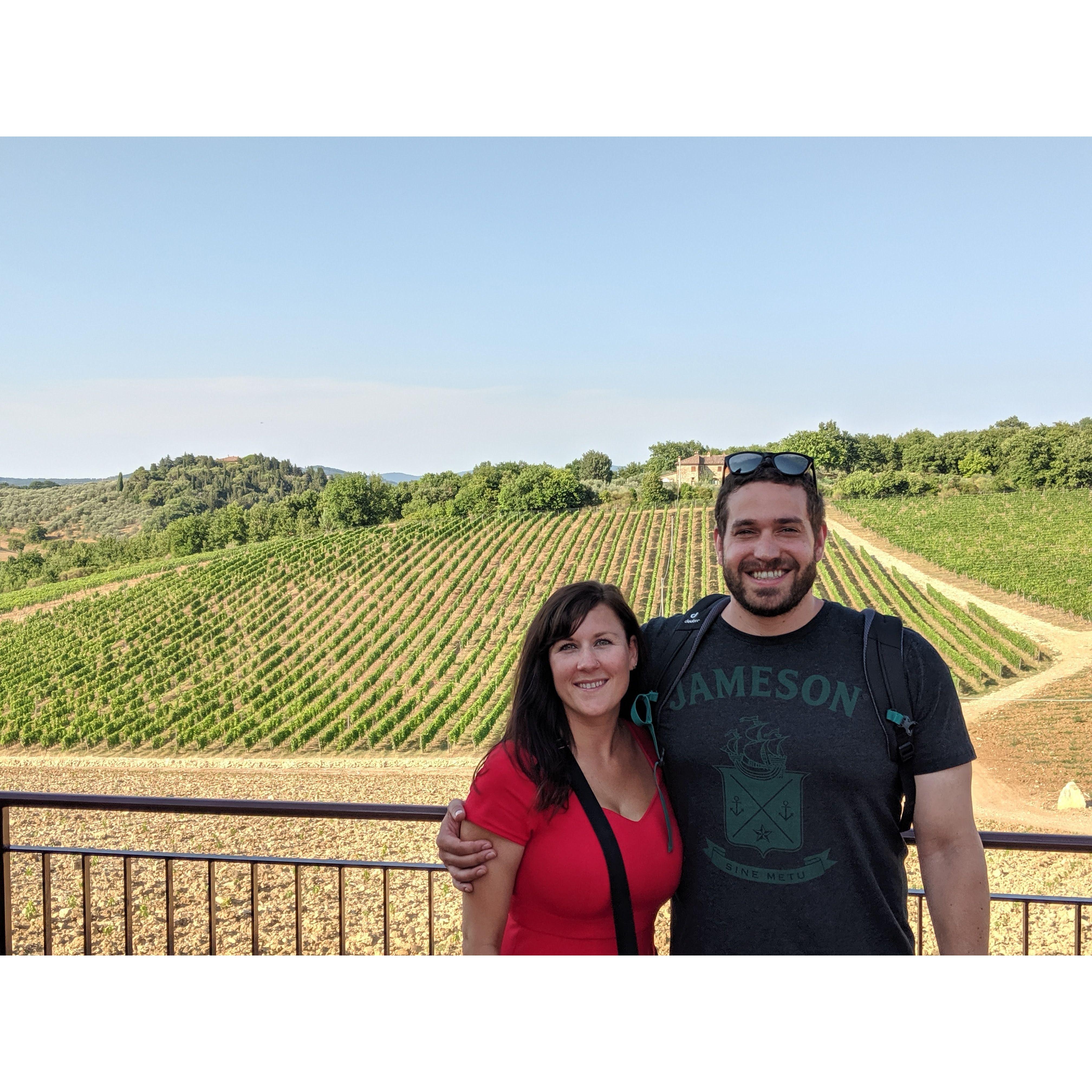 Wine tasting in Tuscany. July 2019.
