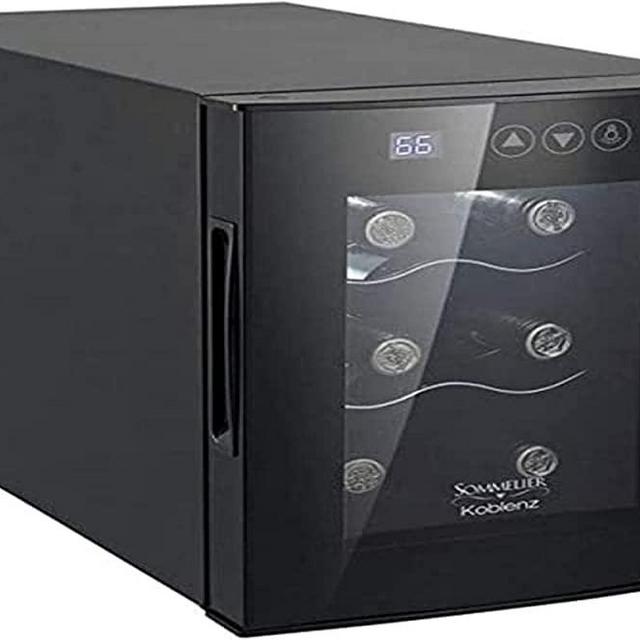 Koblenz 6-Bottle Free Standing Single Zone Fridge and Chiller Wine Cooler, One Size, Black