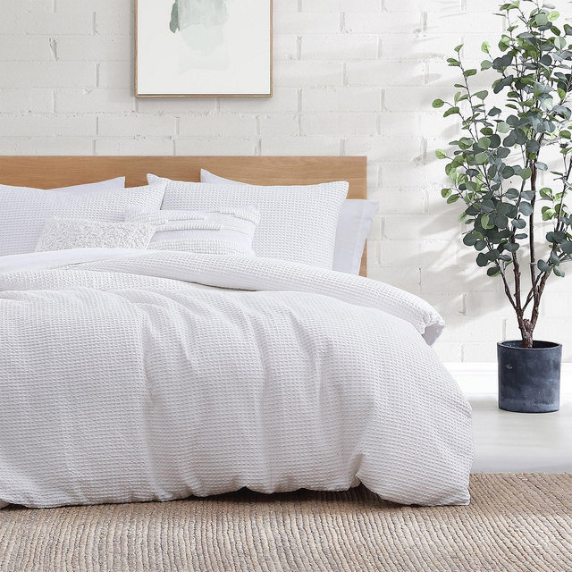 DKNY Modern Waffle Duvet Cover Set, King
