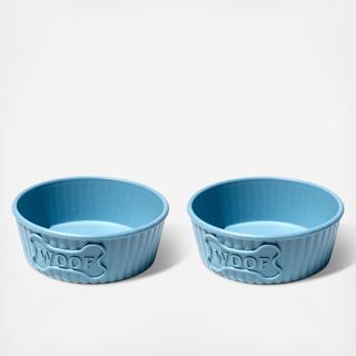 Woof Ribbed Bowl, Set of 2