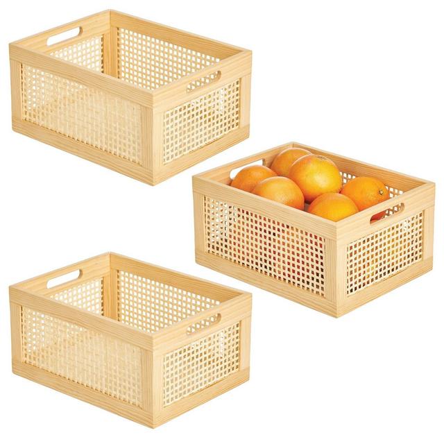 Bamboo Pantry Storage Boxes (3)