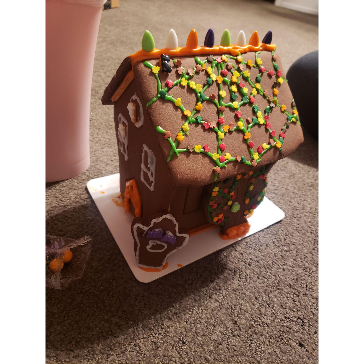 The greatest Halloween gingerbread house to grace mortality.
