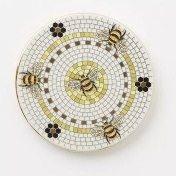 The Bistro Tile Stoneware Coaster: Garden Edition - BUMBLEBEE