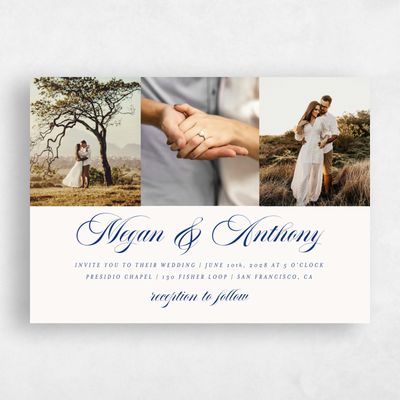 Beige Wedding Invitation - Jessenia Multiphoto