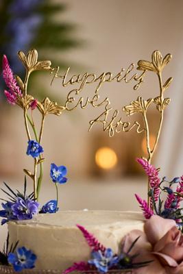 Happily Ever After Brass Cake Topper
