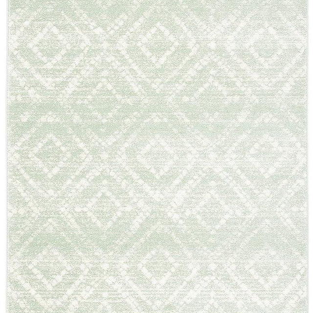 SAFAVIEH Adirondack Collection Accent Rug - 2'6" x 4', Green & Ivory, Modern Distressed Design, Non-Shedding & Easy Care, Ideal for High Traffic Areas in Entryway, Living Room, Bedroom (ADR131Y)