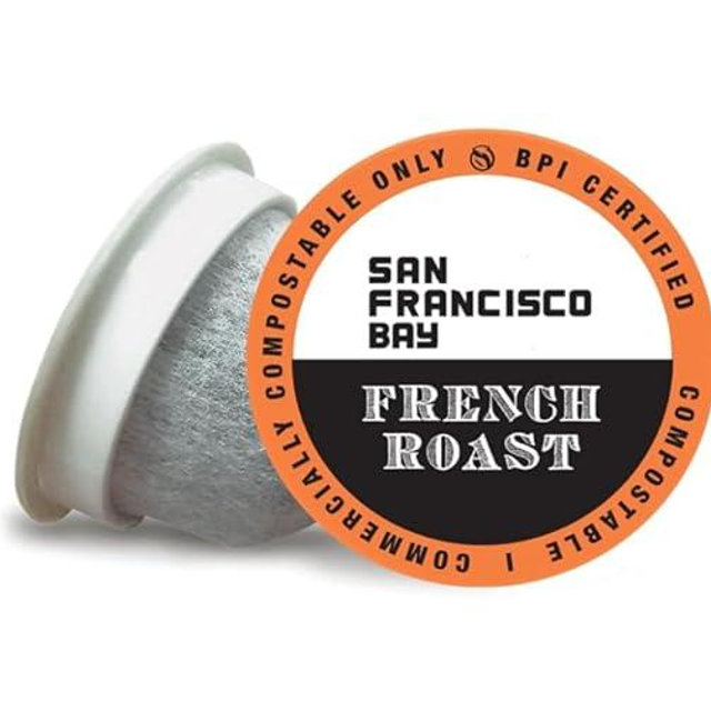 Generic Dark Roast Coffee Pods - French Roast 100 Count K' Cups Compatible K' Cup Brewers By San-Francisco BA'Y