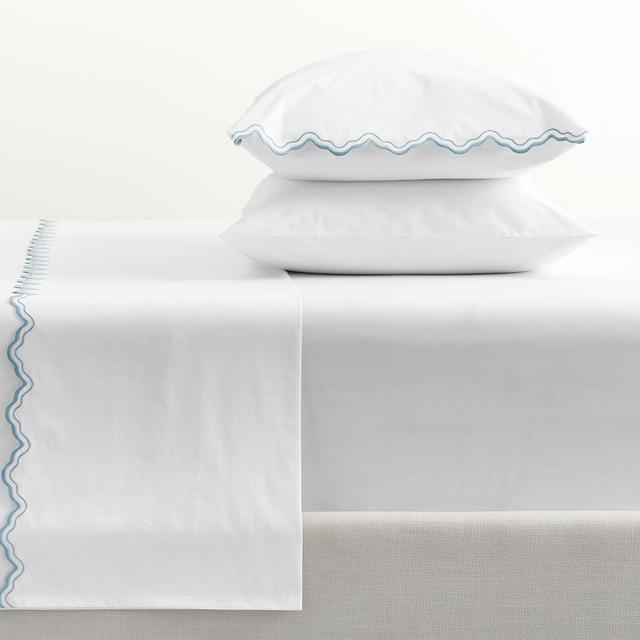 Julia Berolzheimer Eloise Embroidered Organic Percale Sheet Set - King