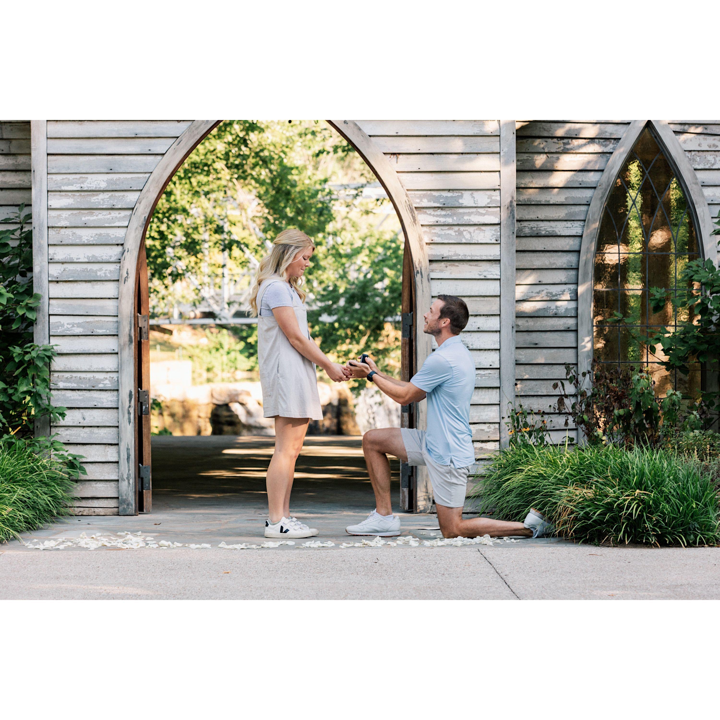 Zach popped the question!