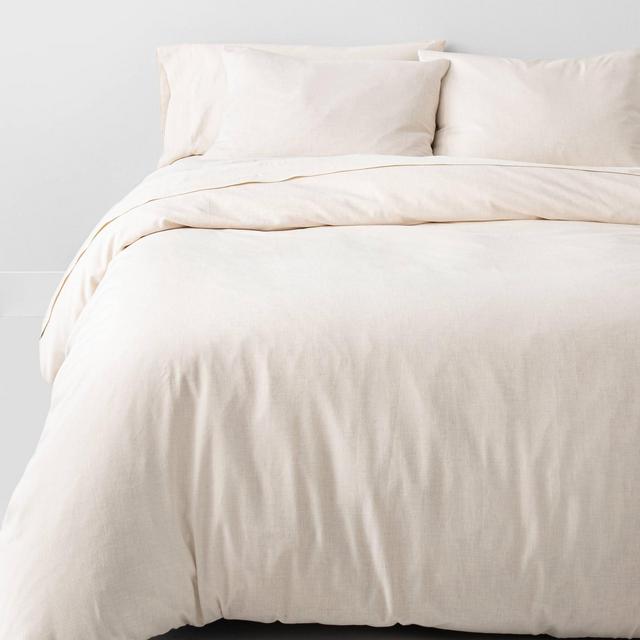King Cashmere Blend Duvet Cover & Sham Set Natural - Casaluna™