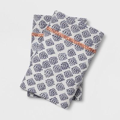 Print Percale Cotton Pillowcases (King) Indigo - Opalhouse™