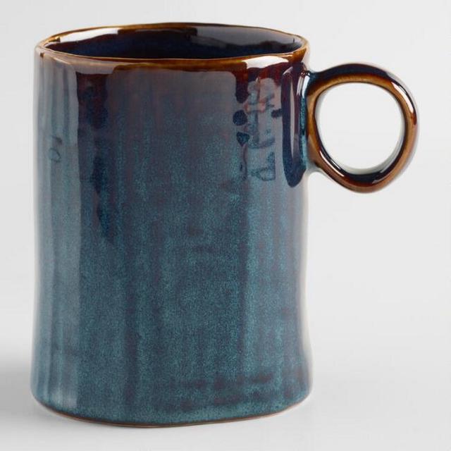 Indigo Organic Reactive Glaze Mugs, Set of 2