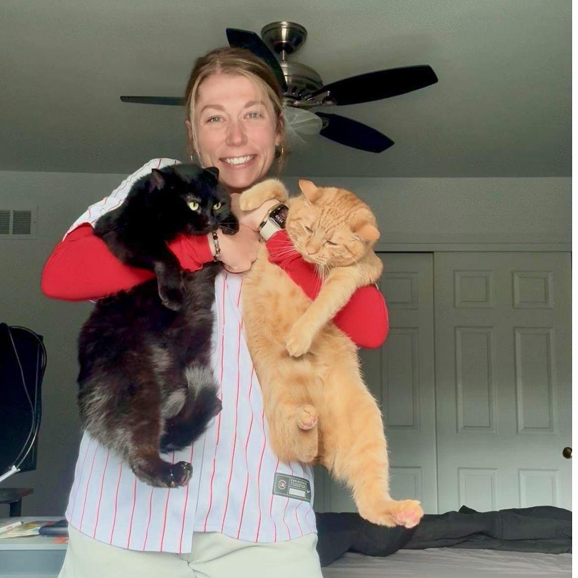 Haley with Binx and Leo.