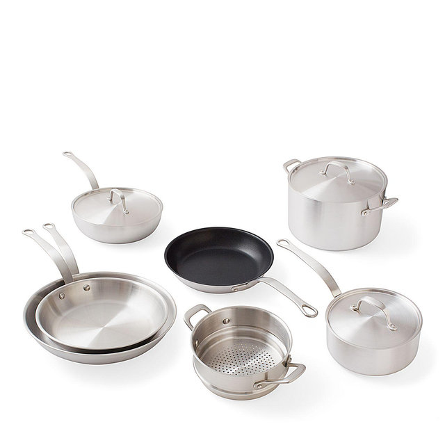 10 Piece Stainless Clad Cookware Set