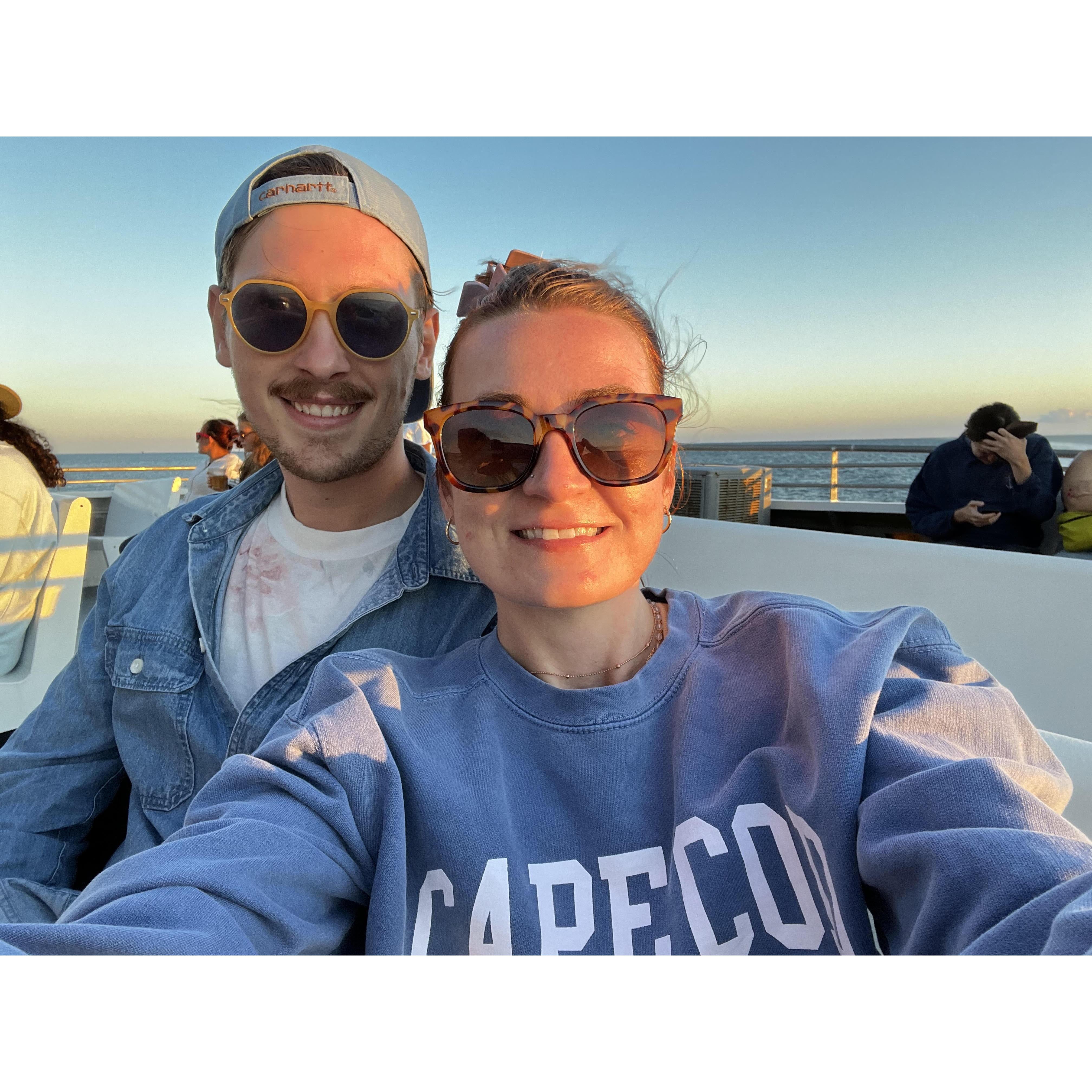 2022 On a boat in Cape Cod.