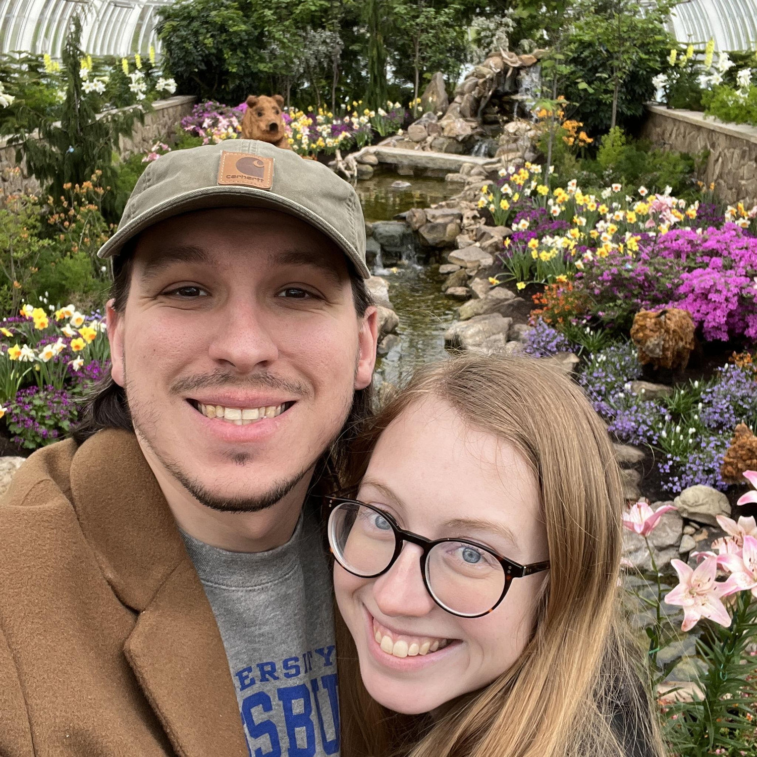 This is us checking out the gardens in Pittsburgh in 2024.