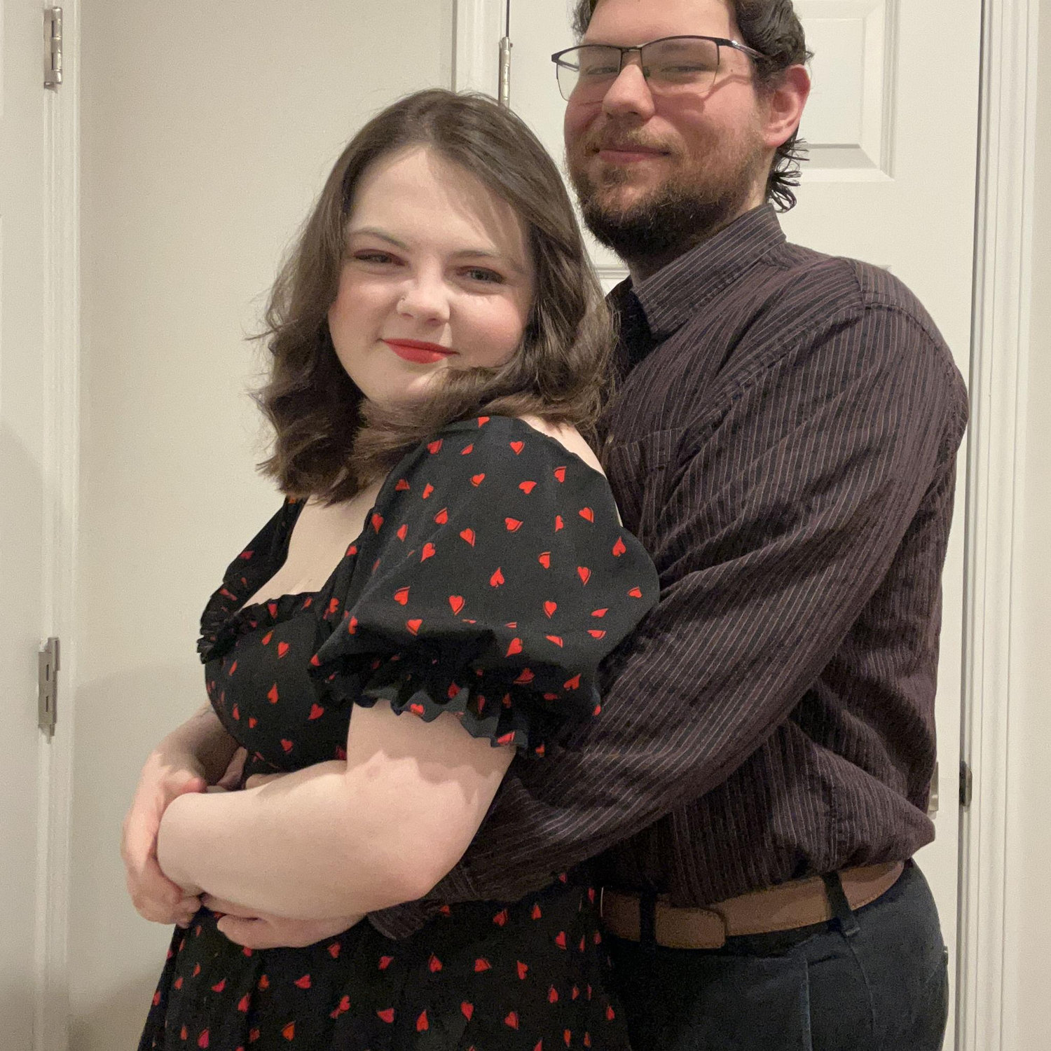 Classic prom pose Valentine's edition.