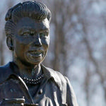 Scary Lucy statue in Celoron Park.