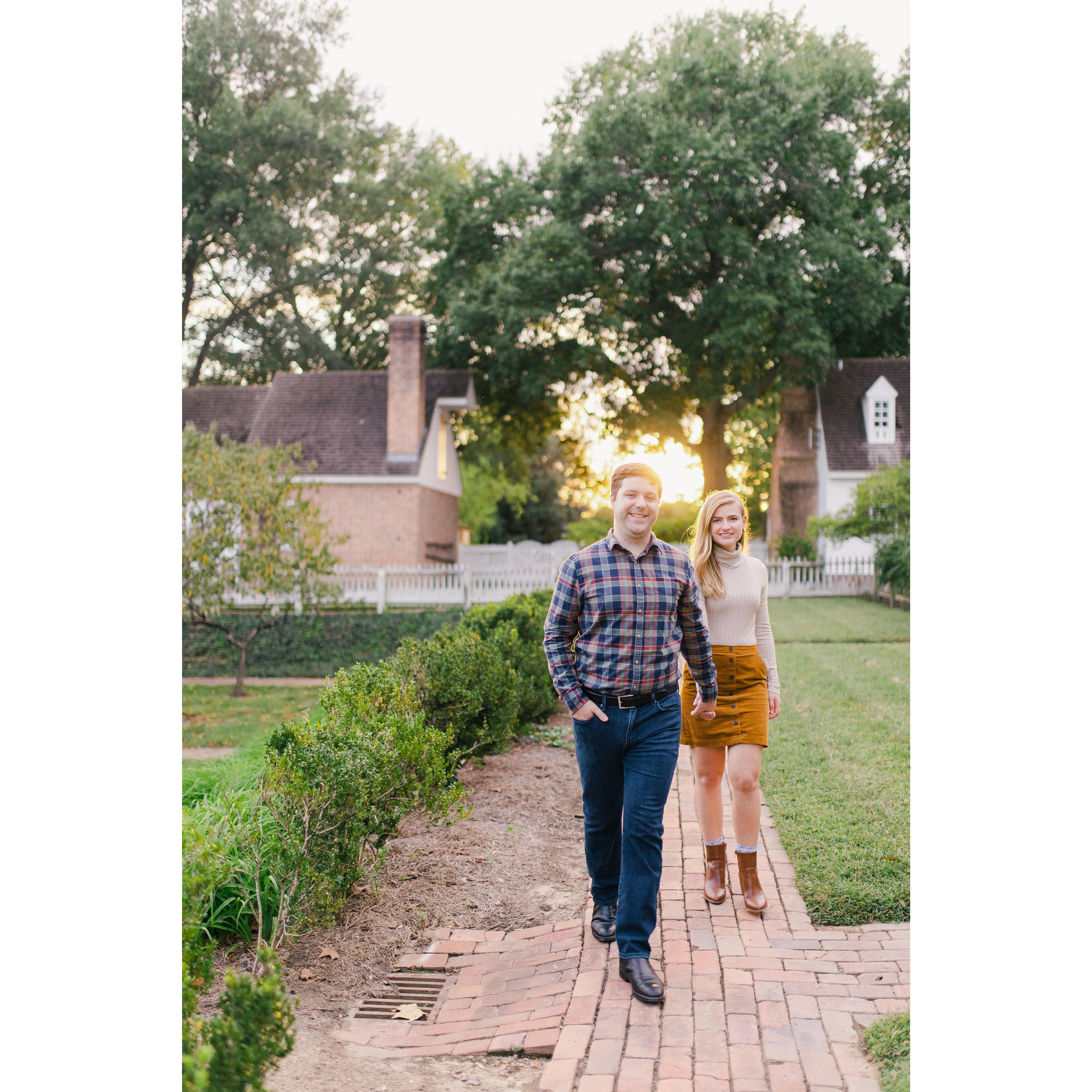 Engagement Photoshoot in Colonial Williamsburg - September 2021