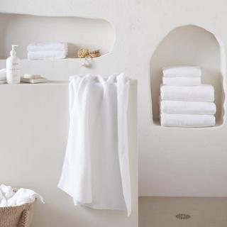 6-Piece Soft Rib Turkish Cotton Towel Set