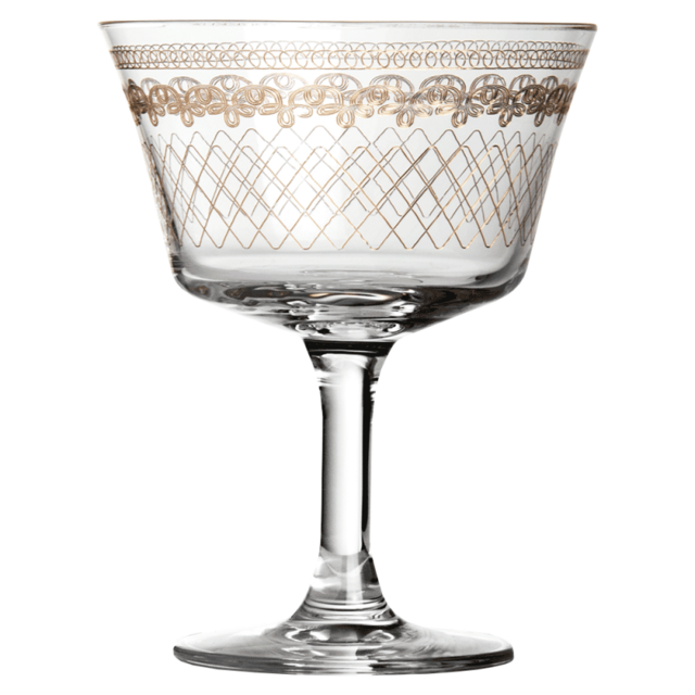 Retro Fizz 1910 Gold Cocktail Glass 6.75oz