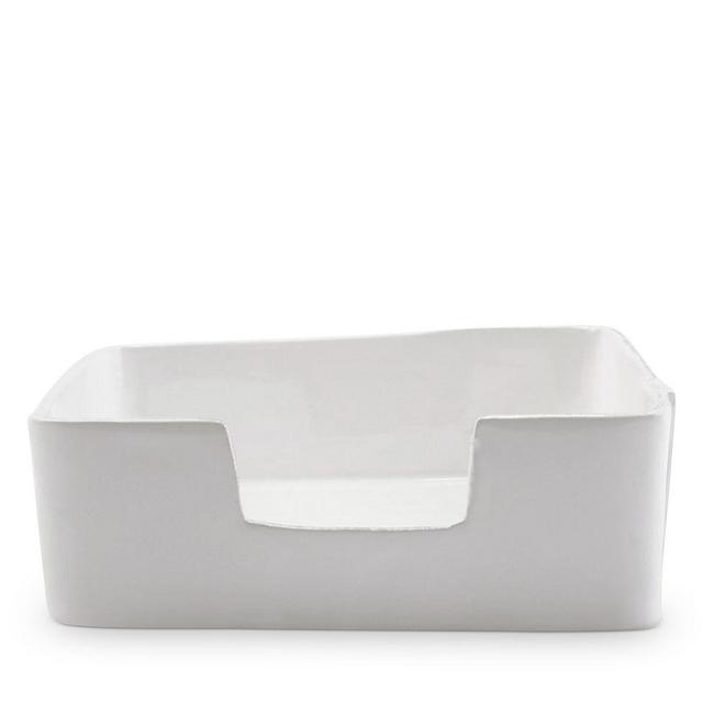 VIETRI Melamine Lastra White Dinner Napkin Holder